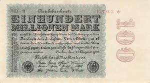 100 Millionen Mark 1923